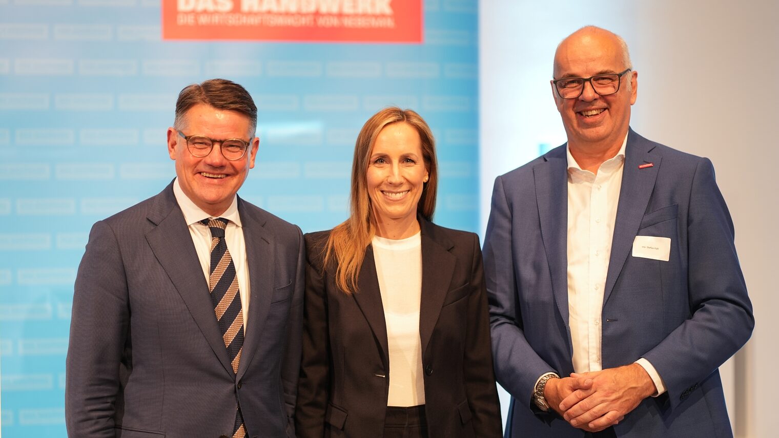 Ministerpräsident Boris Rhein, Landtagspräsidentin Astrid Wallmann und Stefan Füll, Präsident des Hessischen Handwerkstages beim